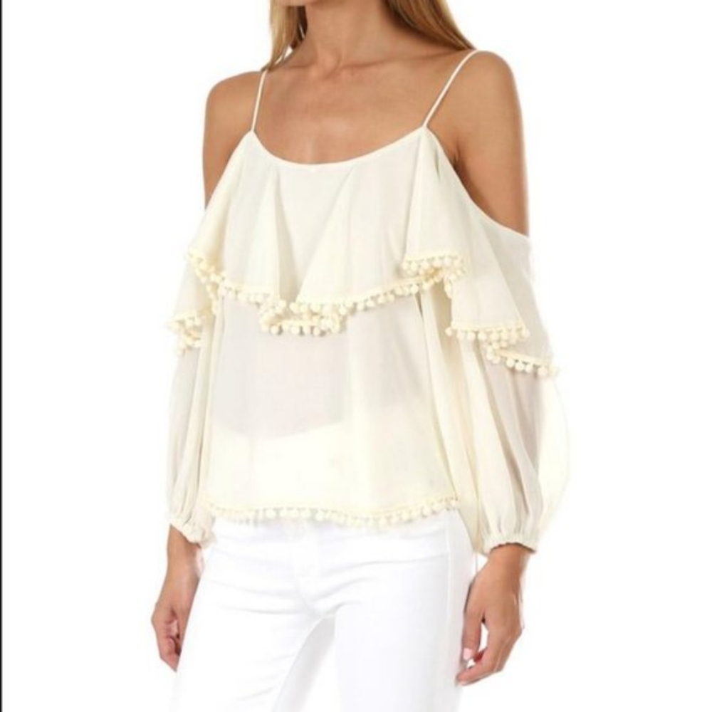 XS Misa Los Angeles Cream/white top